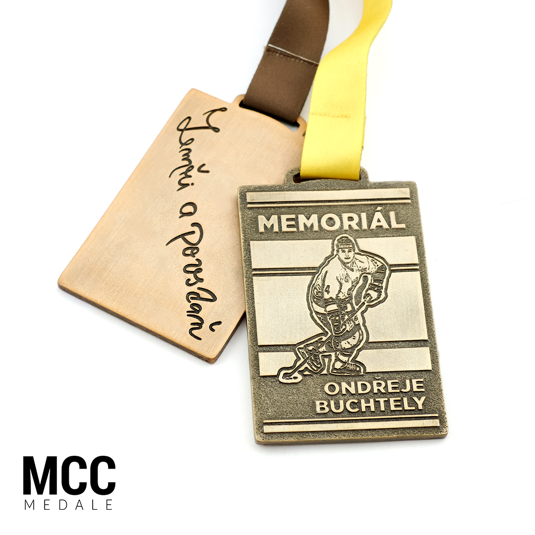 Výroba medailí pro klub Piráti Chomutov od výrobce MCC Metal Casts